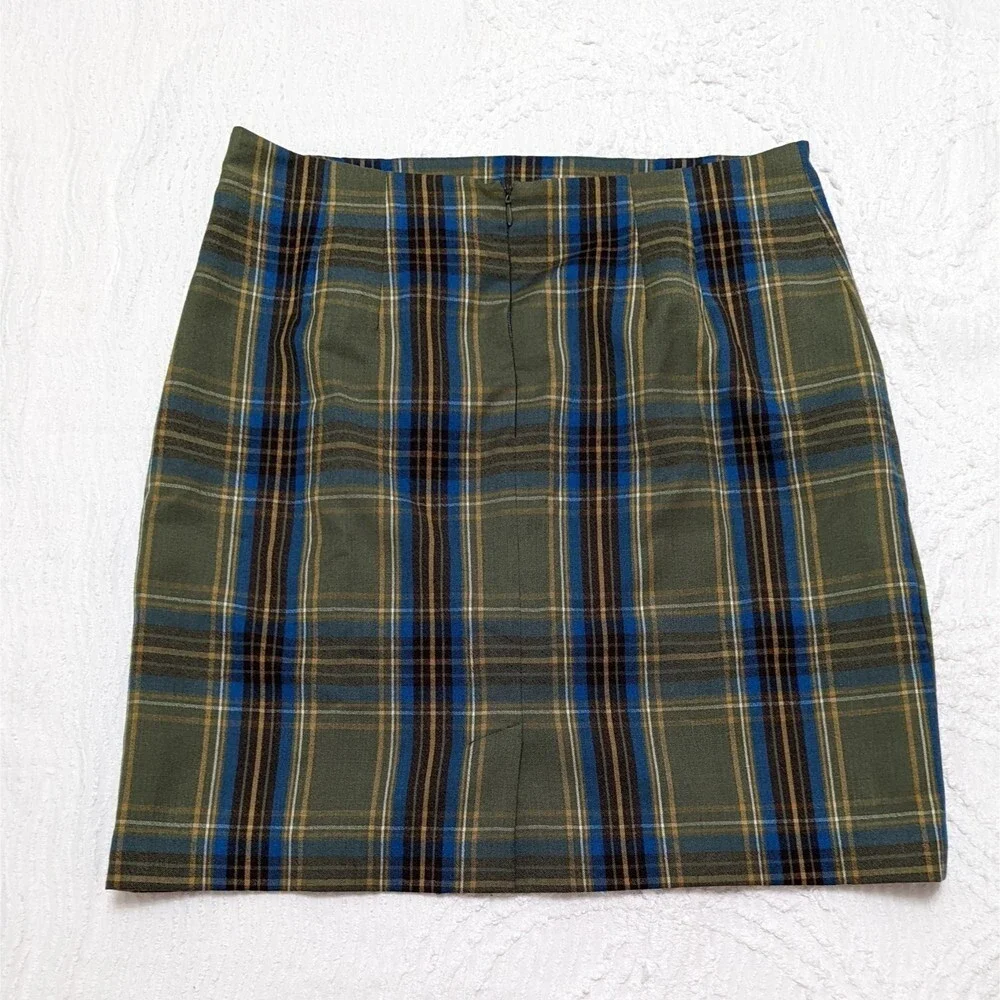 Vintage JG Hook Womens 14P Wool Mini Skirt Dark Academia Fall Winter Preppy Mod - Picture 2 of 3